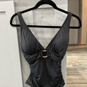 New w/ tag Michael Kors Black One Piece Bathing Suit Sz 10